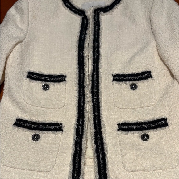 LK Bennett Cream and Black Trim Blazer - Picture 2 of 11
